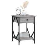 vidaXL Table de chevet sonoma gris 40x42x60 cm bois d'ingénierie