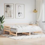 vidaXL Lit de jour et lit gigogne sans matelas 90x200 cm bois massif