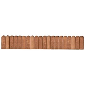 vidaXL Rouleau de bordure Marron 120 cm Bois de pin imprégné