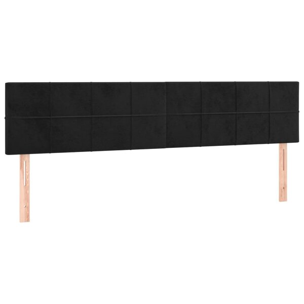 vidaXL Têtes de lit 2 Pièces Noir 100x5x78/88 cm Velours