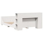 vidaXL Cadre de lit sans matelas blanc 120x190 cm bois de pin massif