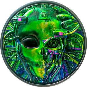 Monnaie ALIEN Cyborg Revolution 3 Oz Argent 20$ Palau 2021