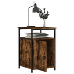 vidaXL Table de chevet chêne fumé 40x42x60 cm bois d'ingénierie