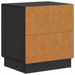 vidaXL Table de chevet 2 pc Noir 43 x 34 5 x 47 cm Bois d'ingénierie