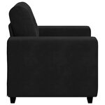 vidaXL Fauteuil noir 60 cm velours
