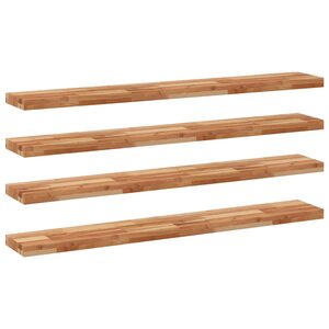 vidaXL Étagères flottantes 4 Pièces 160x20x4 cm acacia massif à l'huile