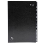 Trieur rigide Economique Ordonator 12 compartiments numériques 24x34cm EXACOMPTA
