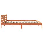 vidaXL Cadre de lit sans matelas cire marron 200x200cm bois pin massif