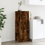 vidaXL Armoire d'apothicaire chêne fumé 40x41x118 cm bois d'ingénierie