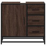 vidaXL Armoire de lavabo de salle de bain chêne marron 65x33x60 cm