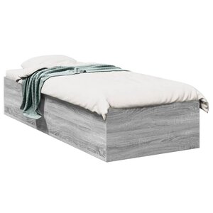 vidaXL Cadre de lit sans matelas sonoma gris 90x190 cm