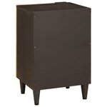 vidaXL Cabinet de salle de bain avec porte Noir et or 38 x 33 x 58 cm