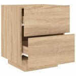 vidaXL Armoire de chevet avec lumières LED chêne sonoma