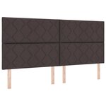 vidaXL Tête de lit LED Gris clair 200 cm tissu