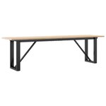 vidaXL Table basse cadre en O 160x40x45 cm bois de pin massif et acier