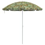 Parasol de plage vidaXL avec poteau en aluminium Camouflage 240 cm