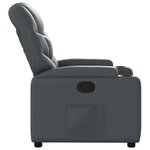 vidaXL Fauteuil inclinable Gris Similicuir