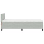 vidaXL Lit à ressort LED avec matelas Gris clair 100 x 200 cm Velours