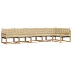 vidaXL Ensemble de canapés d'extérieur 6 Pièces Blanc et Beige