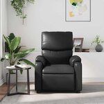 vidaXL Fauteuil de massage inclinable Noir Similicuir