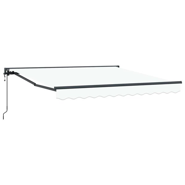 vidaXL Cadre d'auvent Blanc 350 x 250 cm Polyester avec revêtement PU