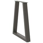 vidaXL Pieds de table à manger en V 2 pièces Anthracite 60 x (72-73 3) cm Acier