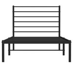 vidaXL Cadre de lit métal sans matelas avec tête de lit noir 90x190 cm