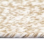 vidaXL Tapis fait à la main Jute Blanc et marron 240 cm
