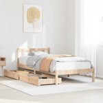 vidaXL Cadre de lit sans matelas 90x200 cm bois de pin massif