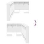 vidaXL Tête de lit de rangement Blanc 75 cm Bois d'ingénierie