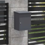 vidaXL Boîte de dépôt de colis Anthracite 44 x 35 x 59 cm Acier