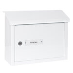 Boîte aux lettres en aluminium pour porte  mur  V4061  fente 33 x 4 cm  Blanc