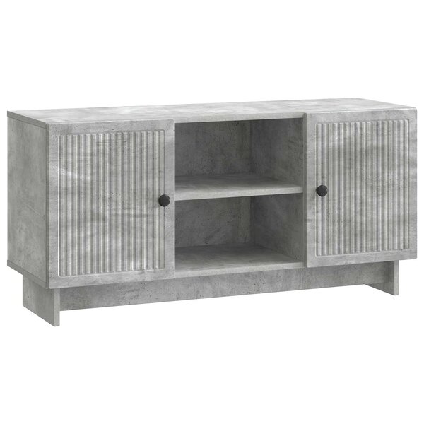 vidaXL Meuble TV 102 x 34 5 x 50 cm Gris béton Bois d'ingénierie