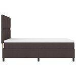 vidaXL Lit à ressorts avec matelas et LED - Marron foncé  140 x 190 cm  Tissu