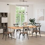 vidaXL Pieds de table à manger en T  2 pièces  blanc  90 x 35 x (72-73) cm  acier