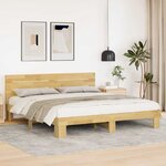 vidaXL Cadre de lit avec tête de lit sans matelas 180 x 200 cm