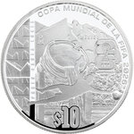 Monnaie FIFA WORLD CUP 26 Monterrey Argent 10 Pesos Mexico 2026 (PRÉCOMMANDE)