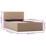 vidaXL Cadre de lit à stockage Cappuccino Similicuir 100x200cm