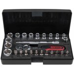 Ks tools jeu de clé à cliquet  douille et embout 26 pièces 1/4" 917.0626