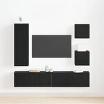 vidaXL Ensemble de meubles TV 6 Pièces Chêne noir 160 x 30 x 30.5 cm