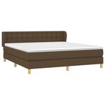 vidaXL Sommier à lattes de lit avec matelas Marron foncé 160x200 cm