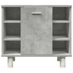 vidaXL Ensemble de meubles de salle de bain 3 Pièces gris béton