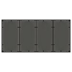 vidaXL Table de jardin dessus en verre Noir 190x90x75cm Résine tressée