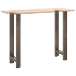 vidaXL Pieds de table de bar en acier naturel  2 pièces  40 x (100-101) cm