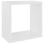 vidaXL Étagères cube murales 6 Pièces Blanc 26x15x26 cm