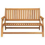 vidaXL Banc de jardin 122.5x77x74 cm Bois d'acacia massif