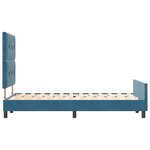 vidaXL Lit à ressorts avec tête de lit Bleu foncé 120 x 190 cm Velours
