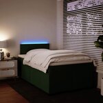 vidaXL Sommier à lattes de lit et matelas Vert foncé 120x200cm Velours