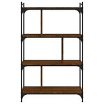 vidaXL Bibliothèque 4 niveaux chêne brun 76x32x123cm bois d'ingénierie