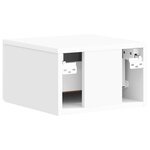 vidaXL Cabinet de chevet mural Blanc brillant 33 x 34 5 x 20 cm